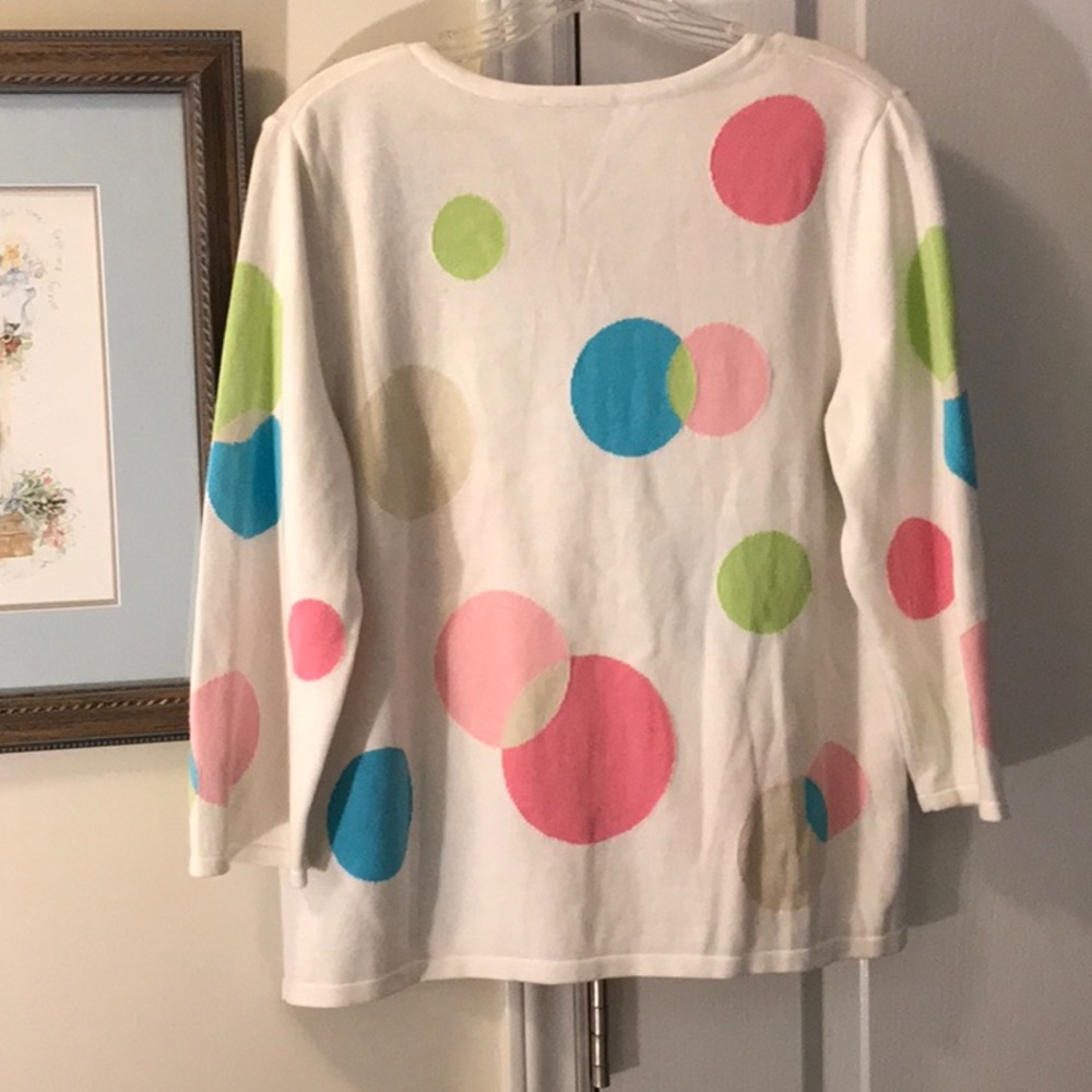 This cute sweater says it all!  Pretty in pastels! - Picture 4 of 4